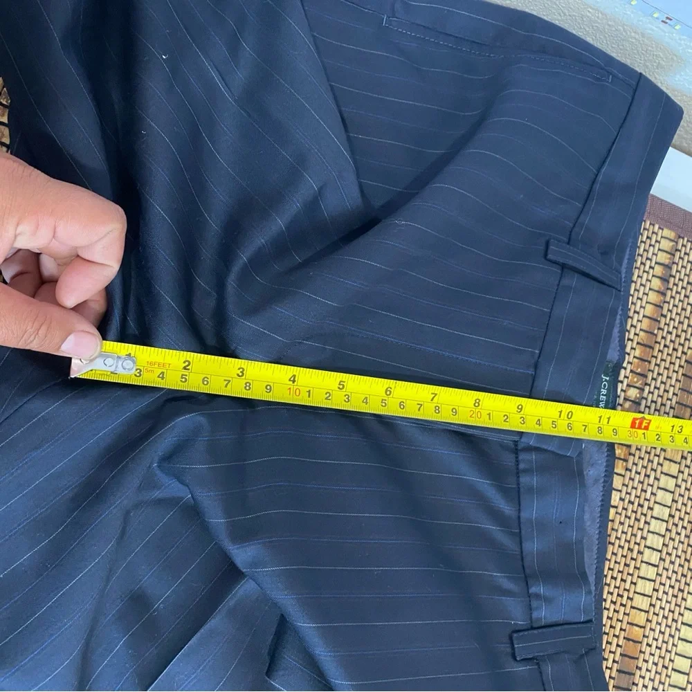 J.Crew Favorite Fit Women’s Wool‎ Pinstripe Dress Pants Size 12 Gray Navy Office